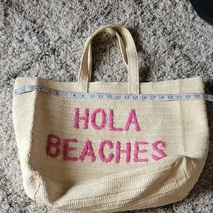 BTB Los Angeles Raffia Hola Beaches Tote